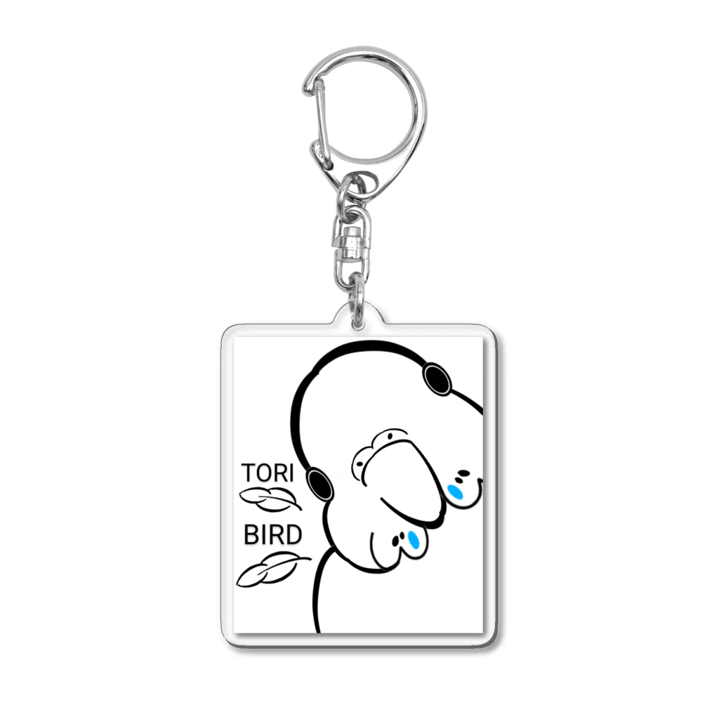 いっぷく処 てんてんのTORI BIRD(黒の羽) Acrylic Key Chain