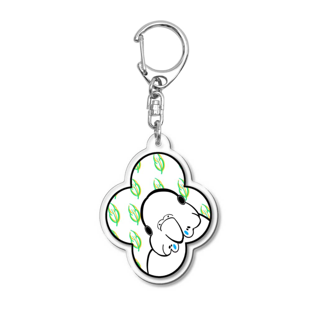 いっぷく処 てんてんのとりばーど(緑の羽小窓からこんにちは) Acrylic Key Chain