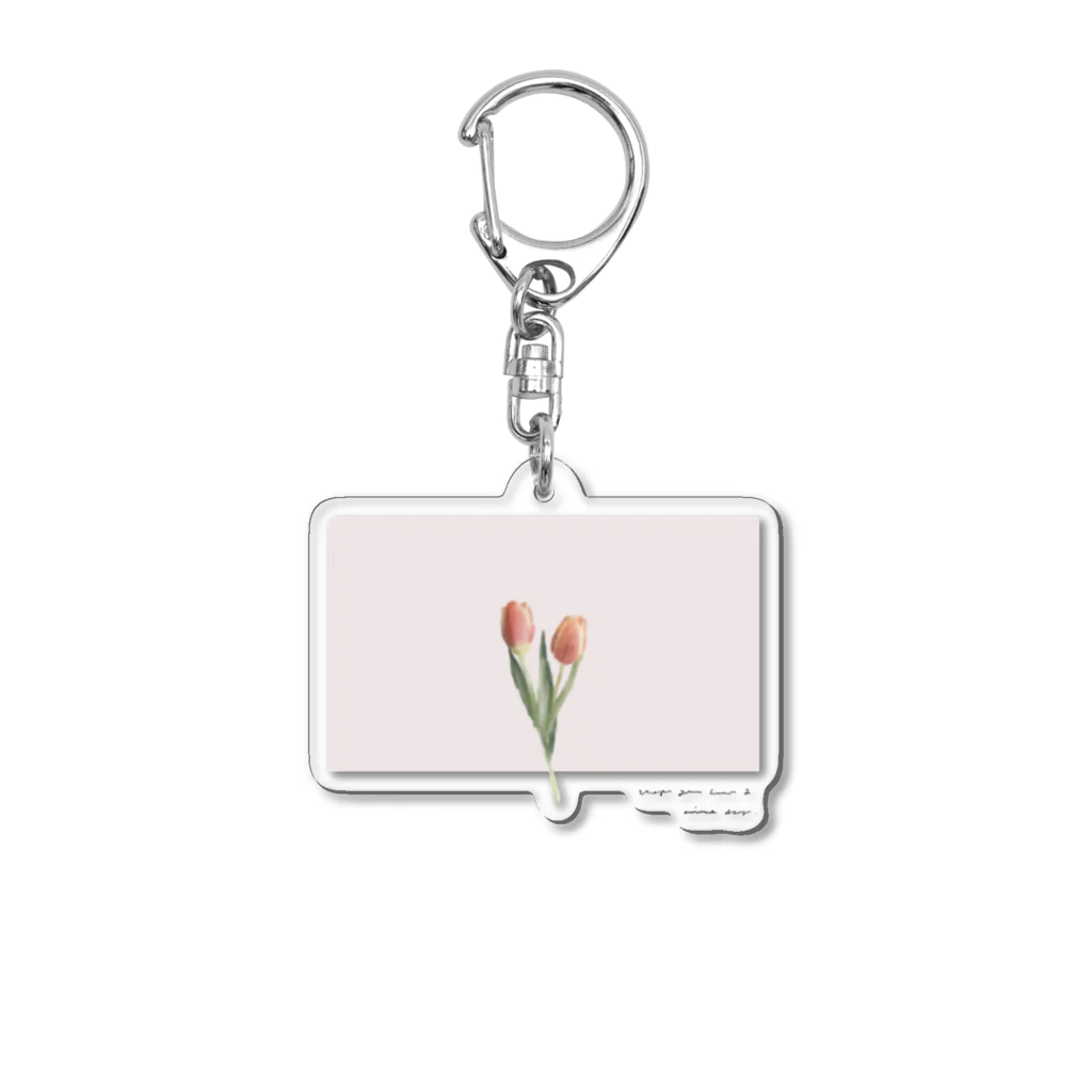 rilybiiのtwo peach tulip . アクリルキーホルダー