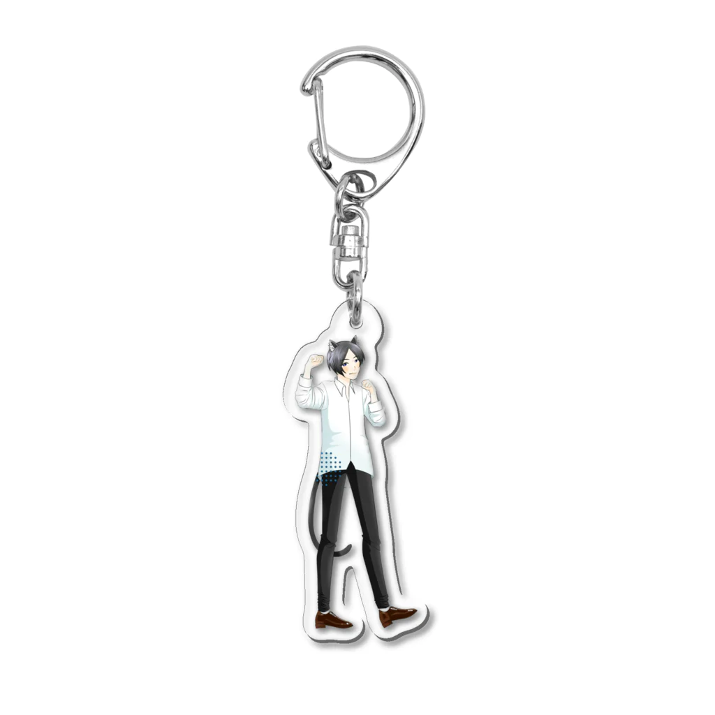 石井 わこの猫くん Acrylic Key Chain