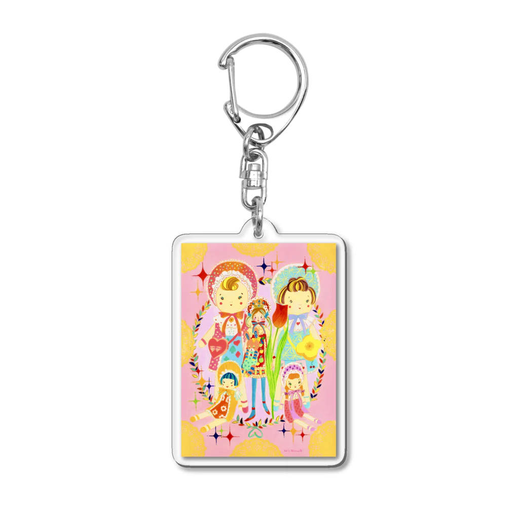 はいからヒストリカルSUZURI店のGO！GO！文化ちゃん Acrylic Key Chain