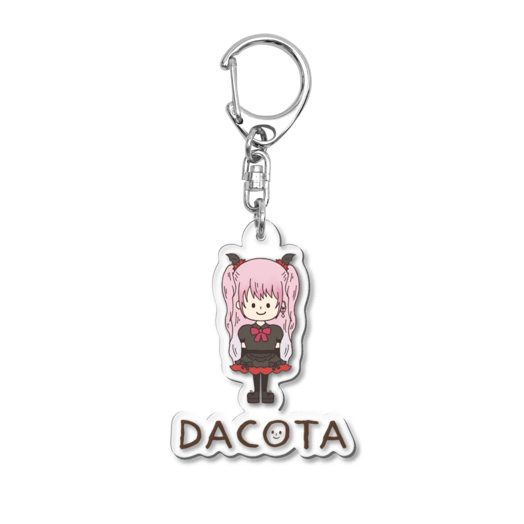 Team DACOTAのNo.022 えむ【黒ロゴ】 Acrylic Key Chain