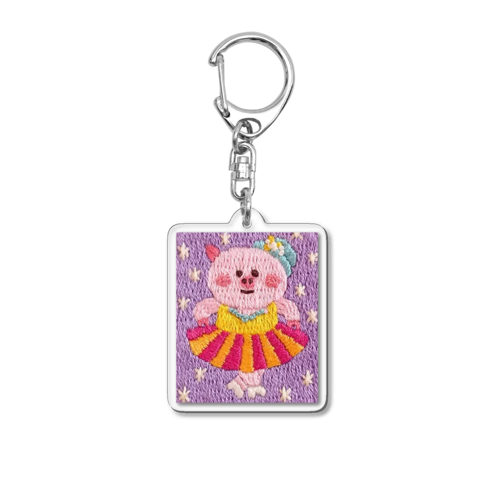 春福のぶたちゃんたちの春福のアイドルぶたちゃん Acrylic Key Chain