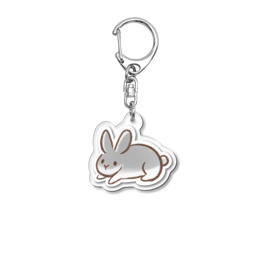 たむ茶のうさぎステッカー Acrylic Key Chain