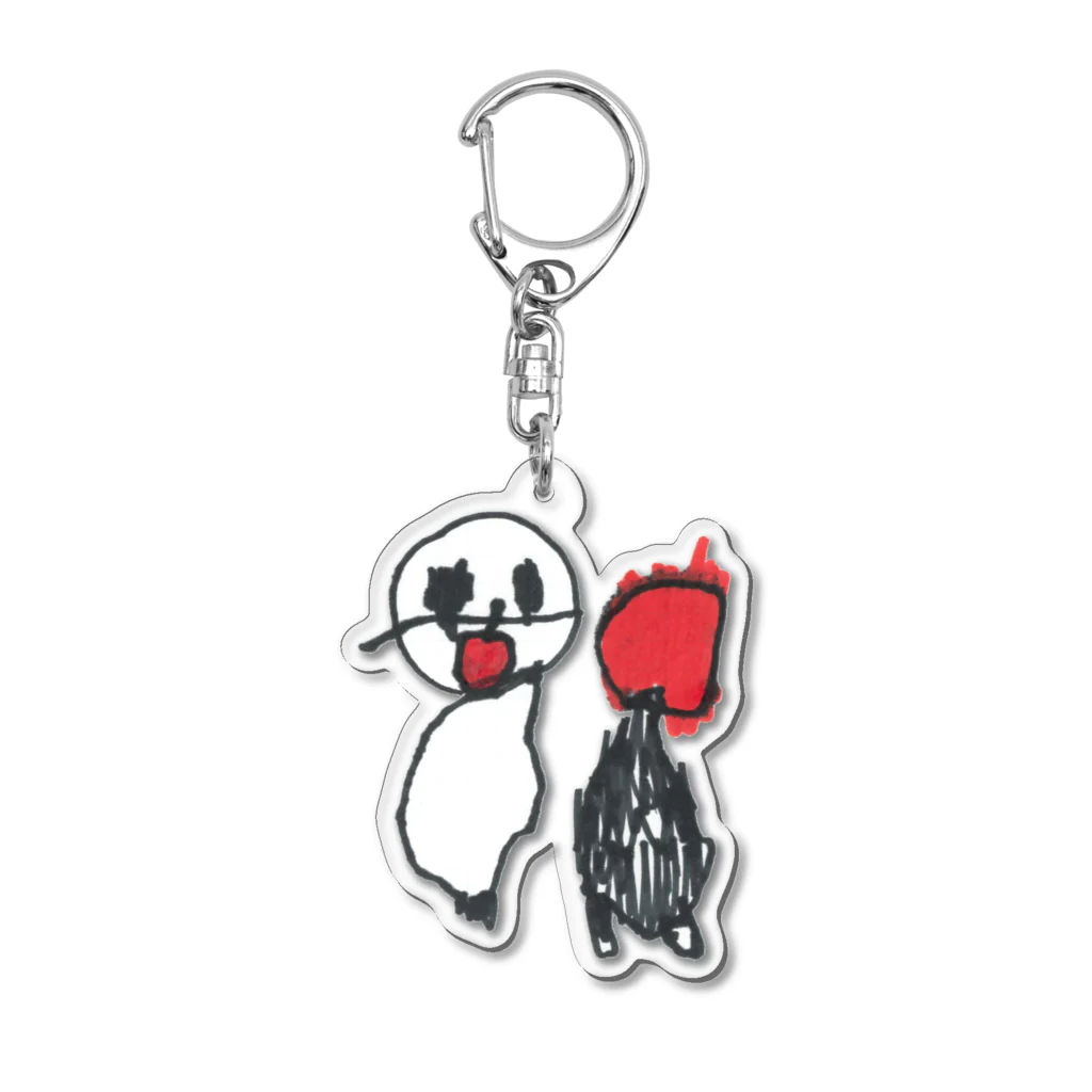 tORInoEのしろいひととあかいひと Acrylic Key Chain