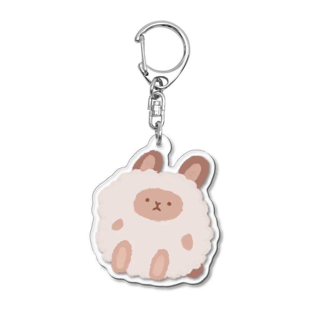 机上の空想ペットショップのもこきょむうさ Acrylic Key Chain