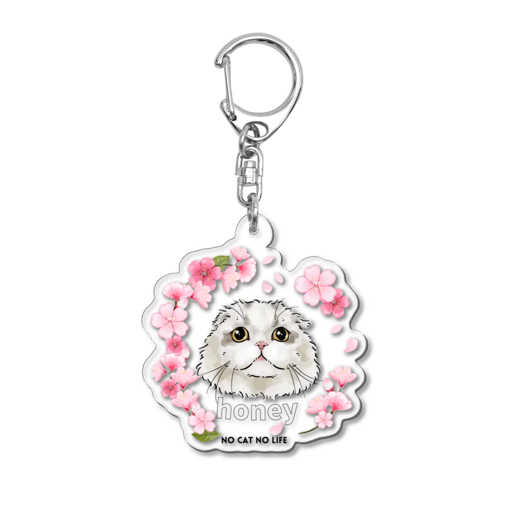 猫のイラスト屋さんのhoney Acrylic Key Chain