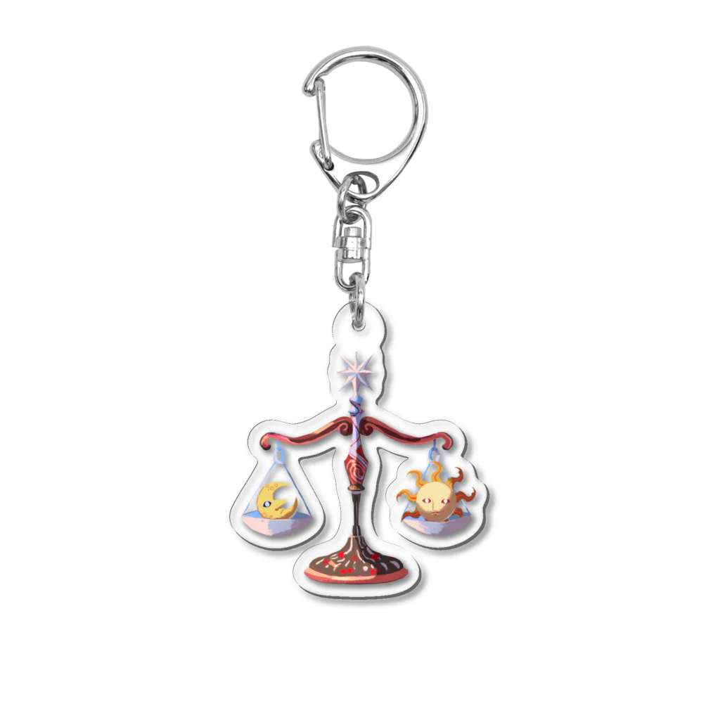 MOMOMOぴょんのショップの天秤ちゃん Acrylic Key Chain