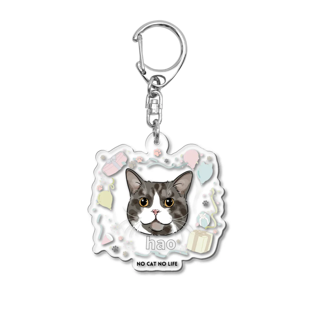 猫のイラスト屋さんのhao Acrylic Key Chain