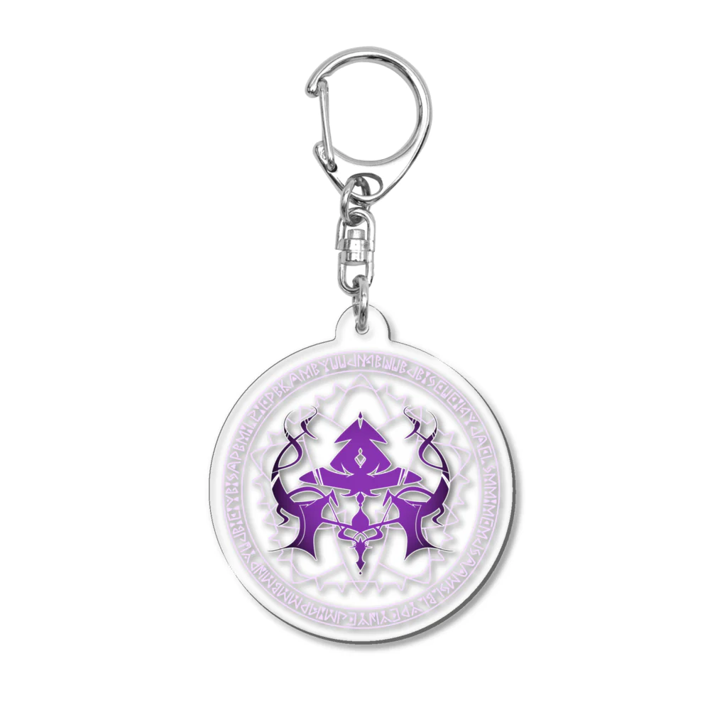 紫猫 千由【ｼﾉﾈ ﾁﾕ】💜🐾🧹の紫猫 千由　公式エンブレム(魔法陣ver.) Acrylic Key Chain