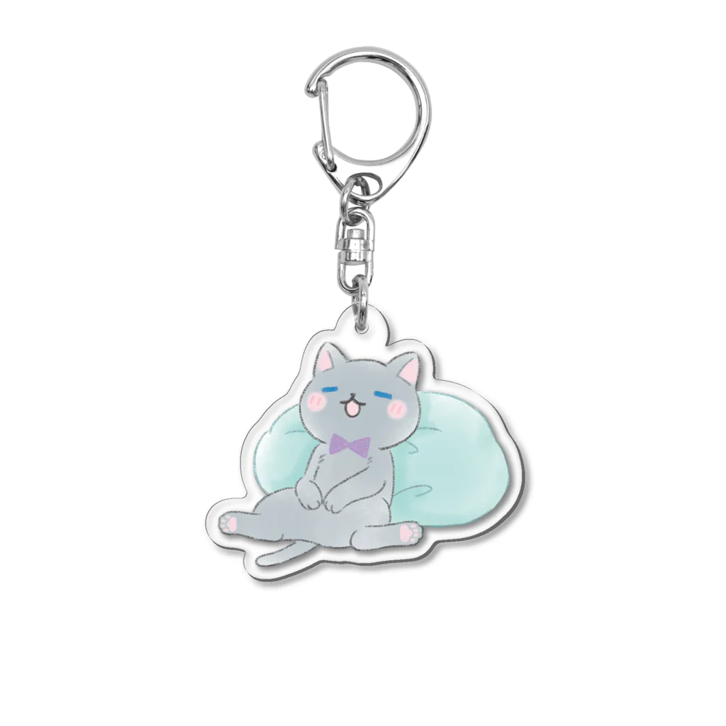 ねこたつ Official Shopのあずき（ロシアンブルー）キーホルダー Acrylic Key Chain