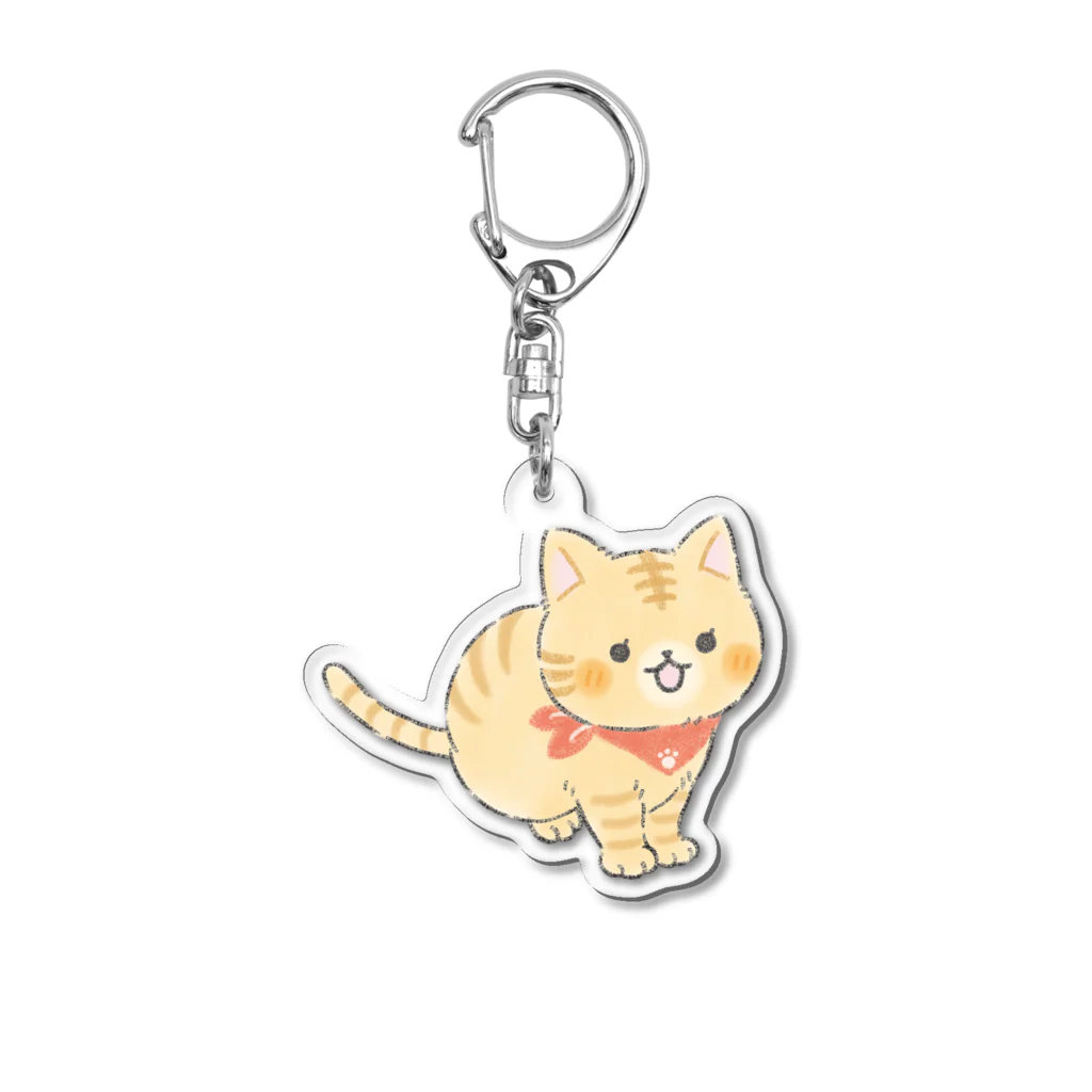 ねこたつ Official Shopのきなこ（キジ猫）キーホルダー Acrylic Key Chain