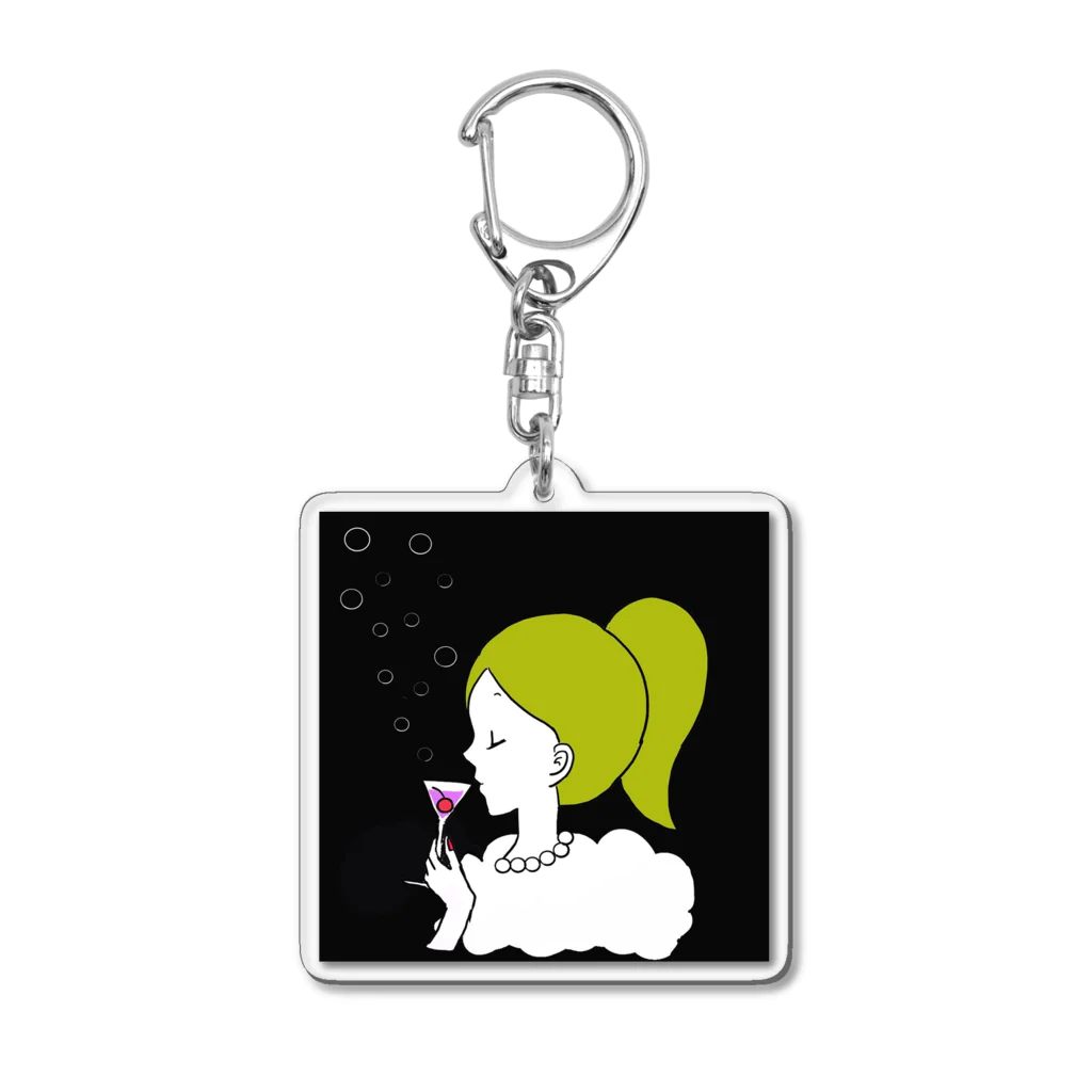 黄昏ガール powered by soro_fufuの黄昏girlNFT_0026.wine Acrylic Key Chain