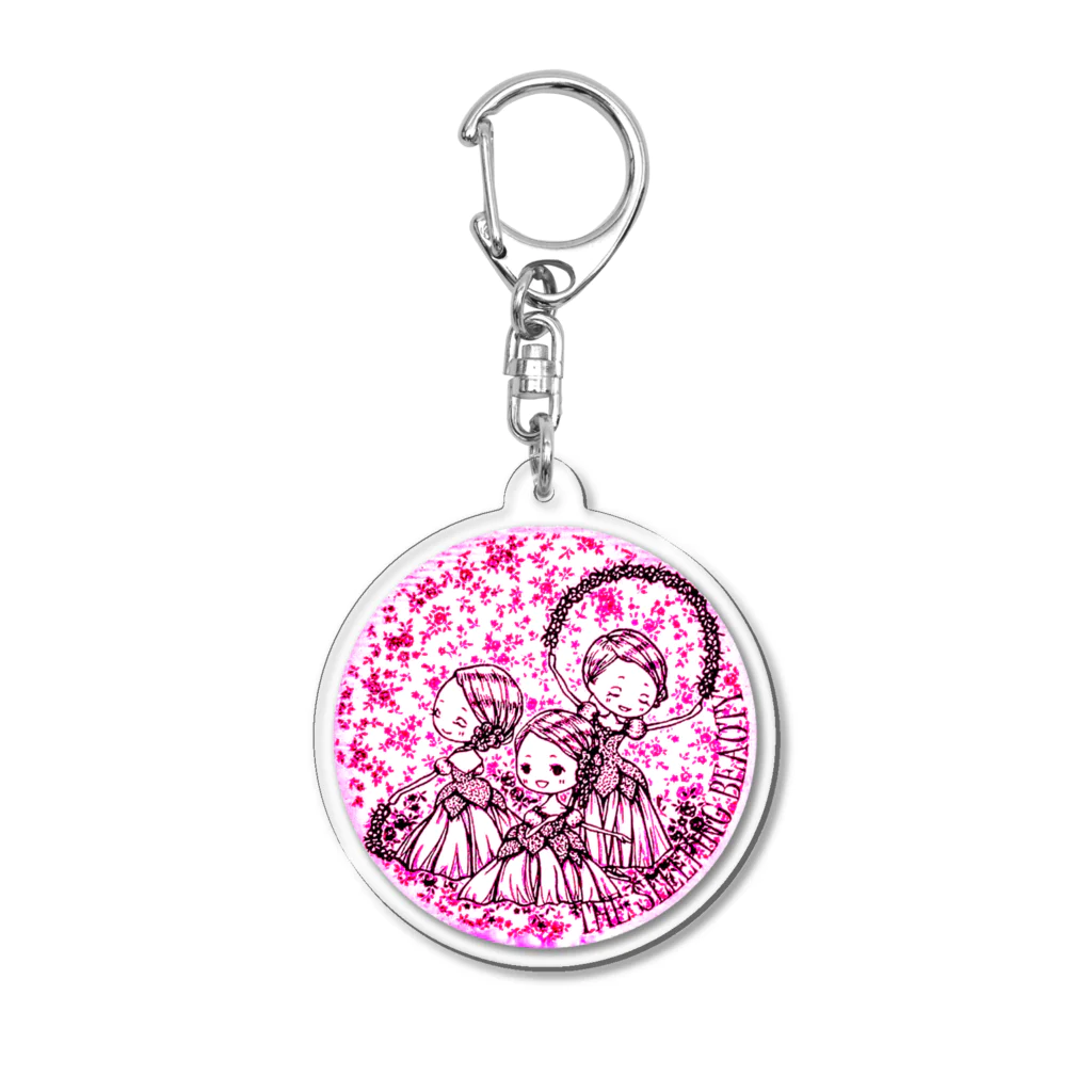 takaraのイラストグッズ店の花のワルツ「眠れる森の美女」より Acrylic Key Chain