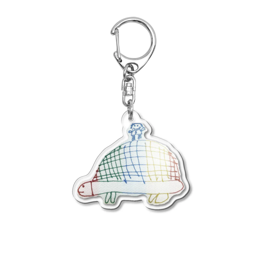 ぽふっこ！うささんのかめさん Acrylic Key Chain