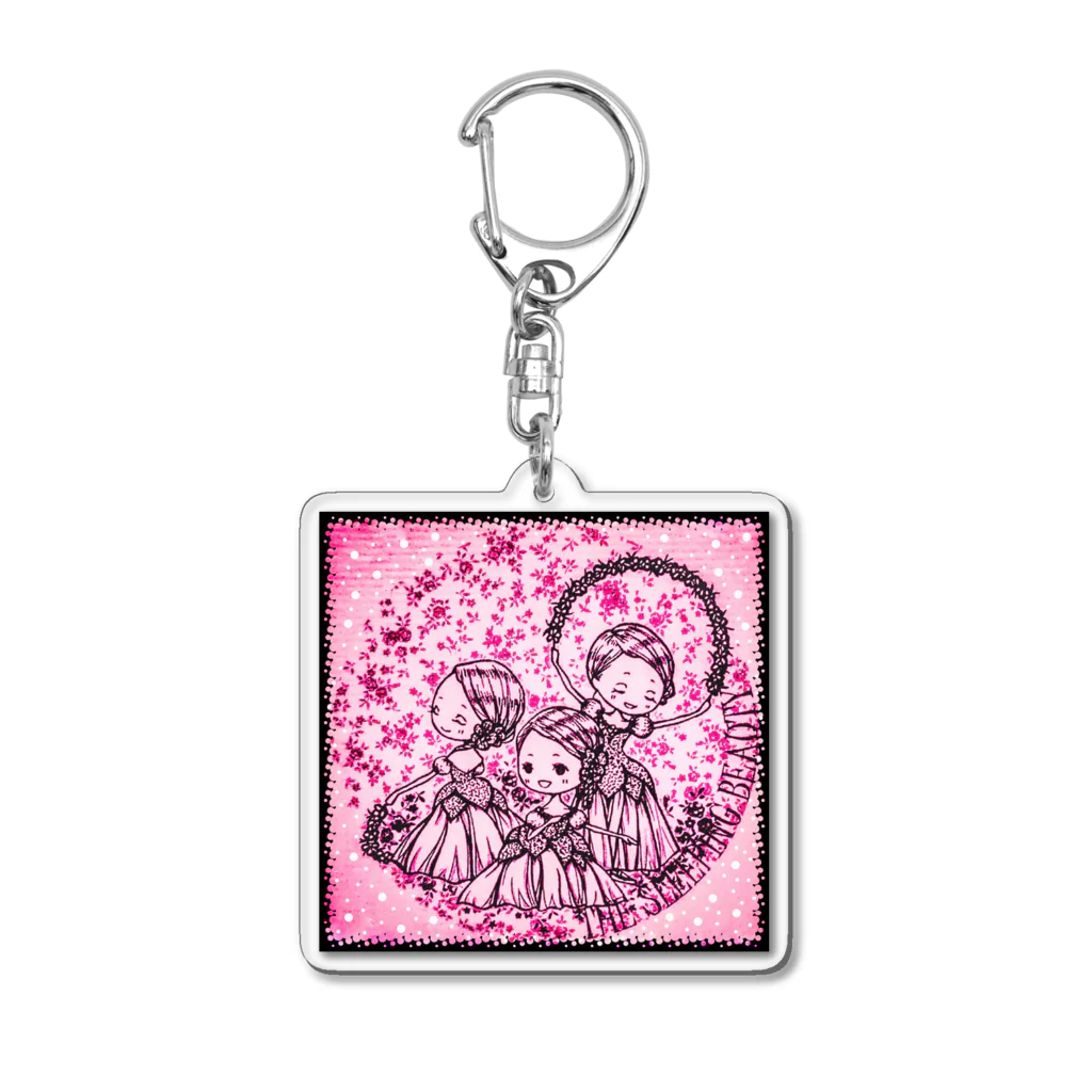 takaraのイラストグッズ店の花のワルツ「眠れる森の美女」より Acrylic Key Chain