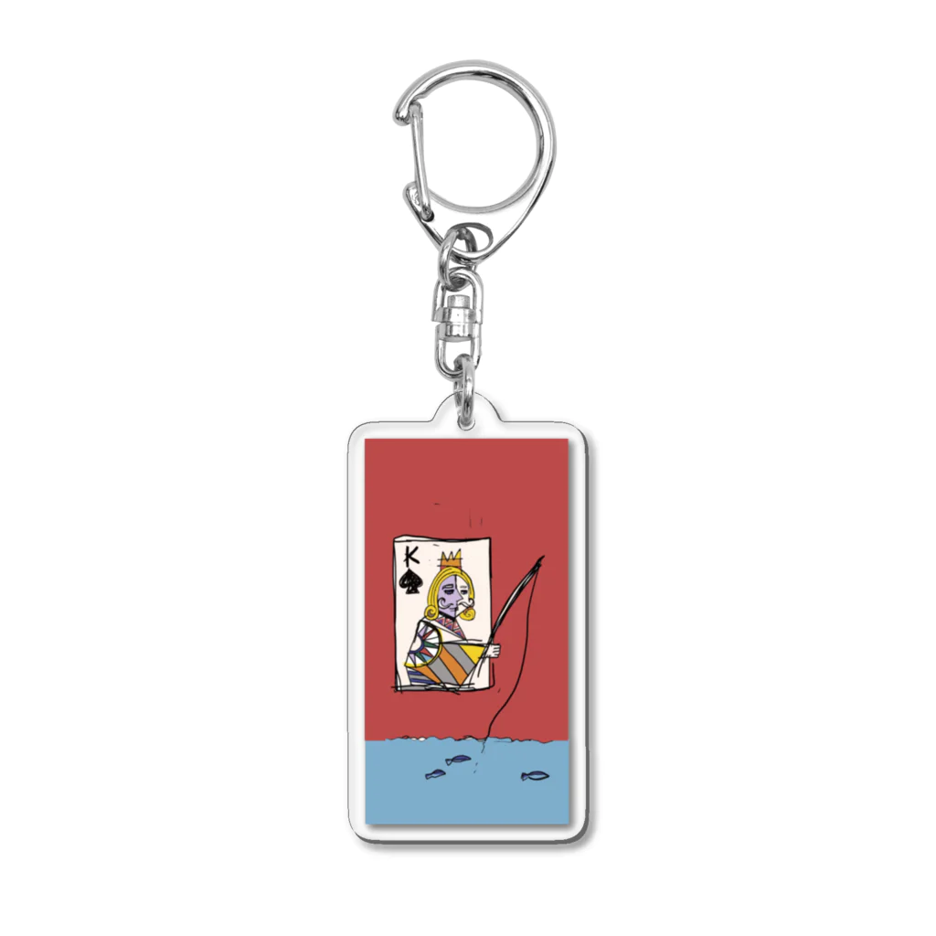 num_OROCHIの魚釣りをする♠K【ポーカー】 Acrylic Key Chain