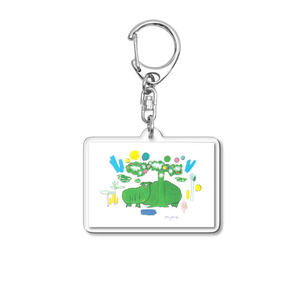 タナカミノルのユーモアイラストショップのカバドッグ Acrylic Key Chain