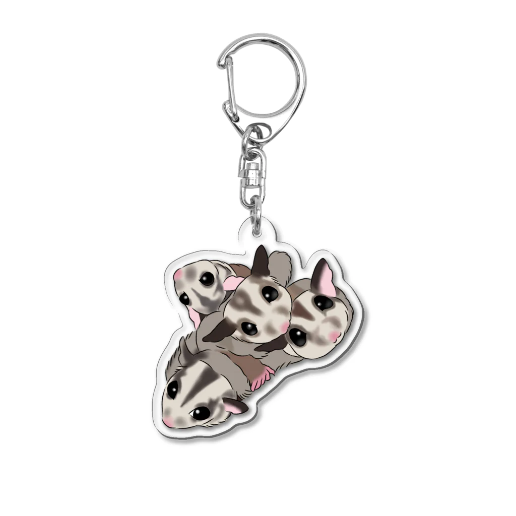 モモンガのしっぽの4 Sugar gliders! ver.4 Acrylic Key Chain