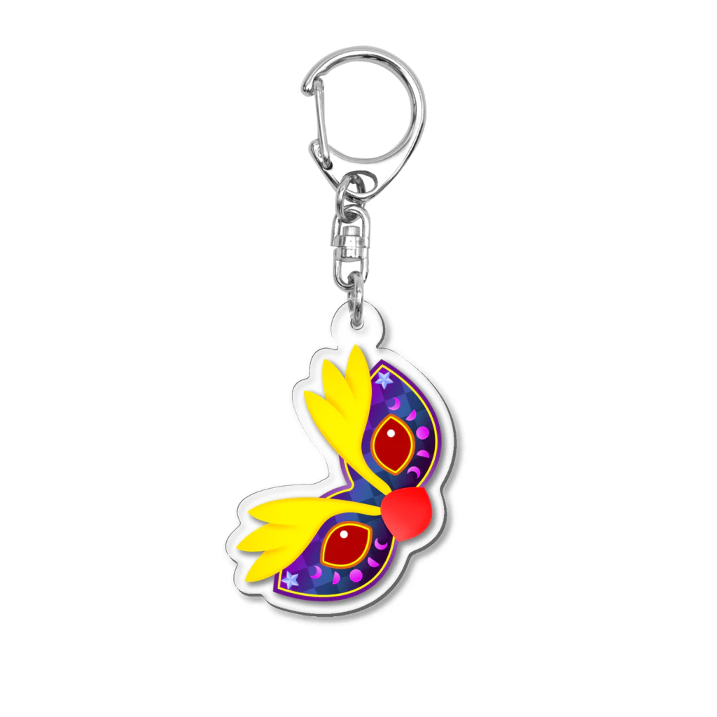 chelsieのイワトビペンギンマスカレードマスク Acrylic Key Chain