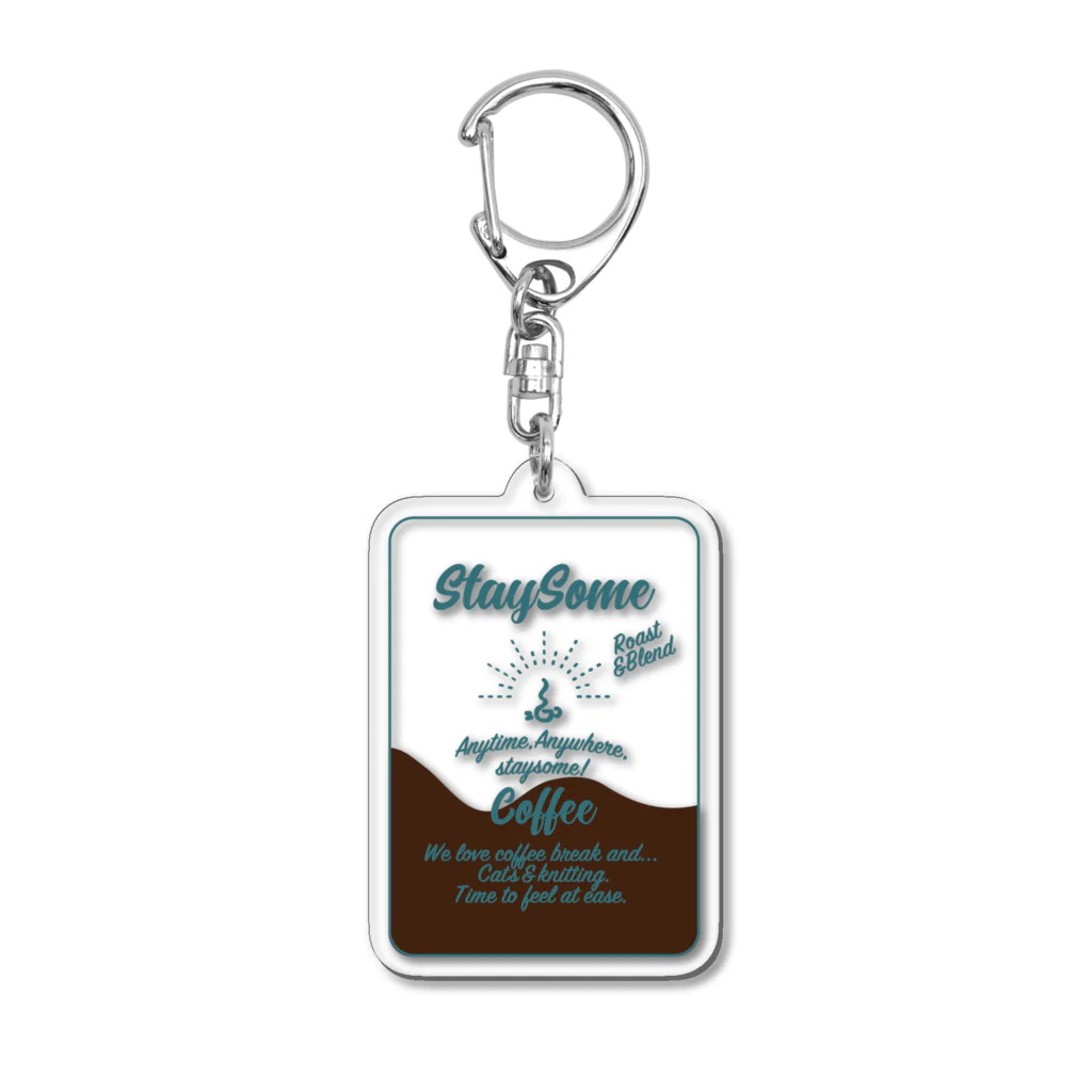 STAYSOME COFFEEのSTAYSOMEロゴアクリルキーホルダー(コーヒー) Acrylic Key Chain