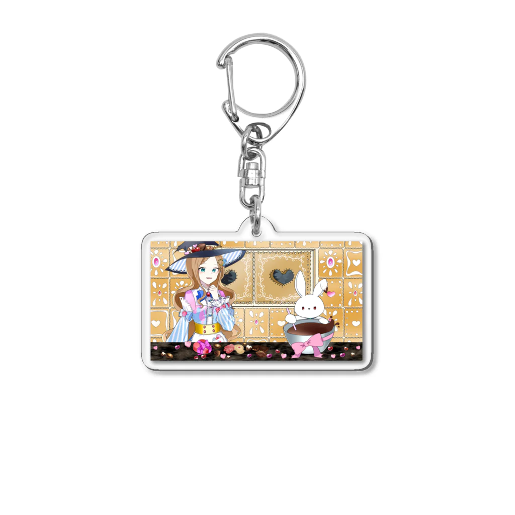 月のうさぎくんのチョコアクキー Acrylic Key Chain