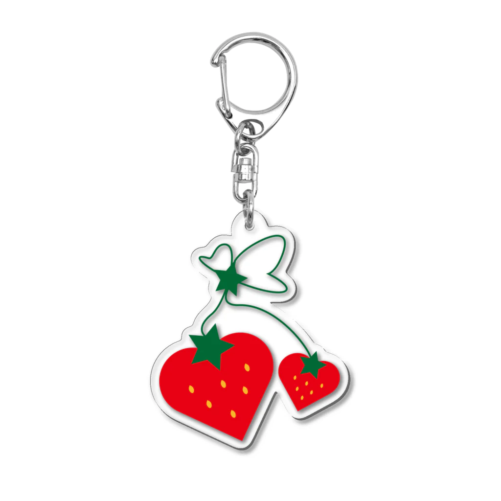 Ritzyのストロベリーハートリンクロゴのアクリルキーホルダー Acrylic Key Chain