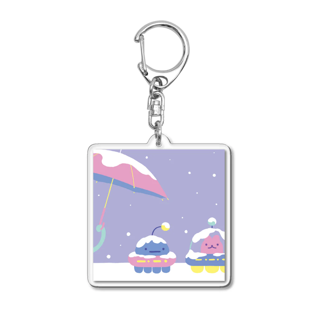 ことだま日記 グッズショップのMUFO『S.O.S.』の絵 Acrylic Key Chain