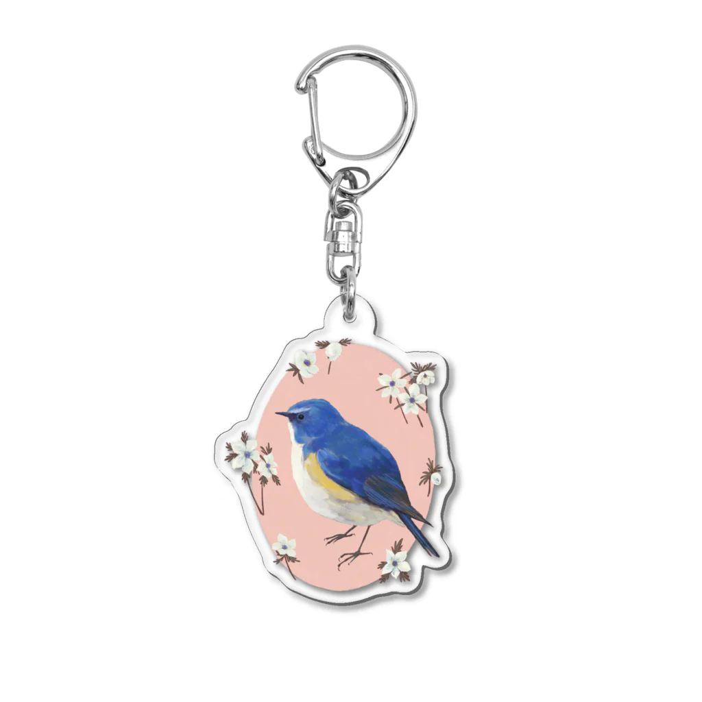 illust_mizのルリビタキ Acrylic Key Chain