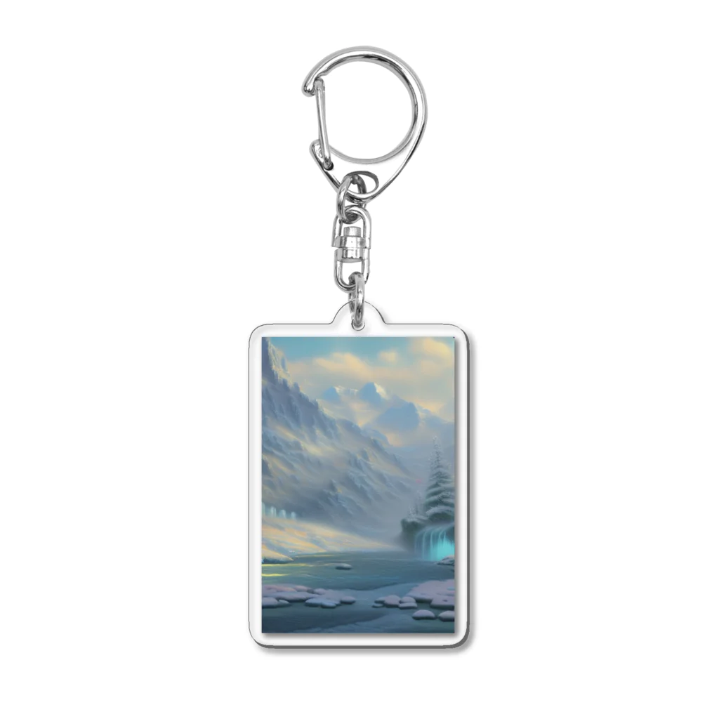 TEAM OS SHOPの冬の山 Acrylic Key Chain