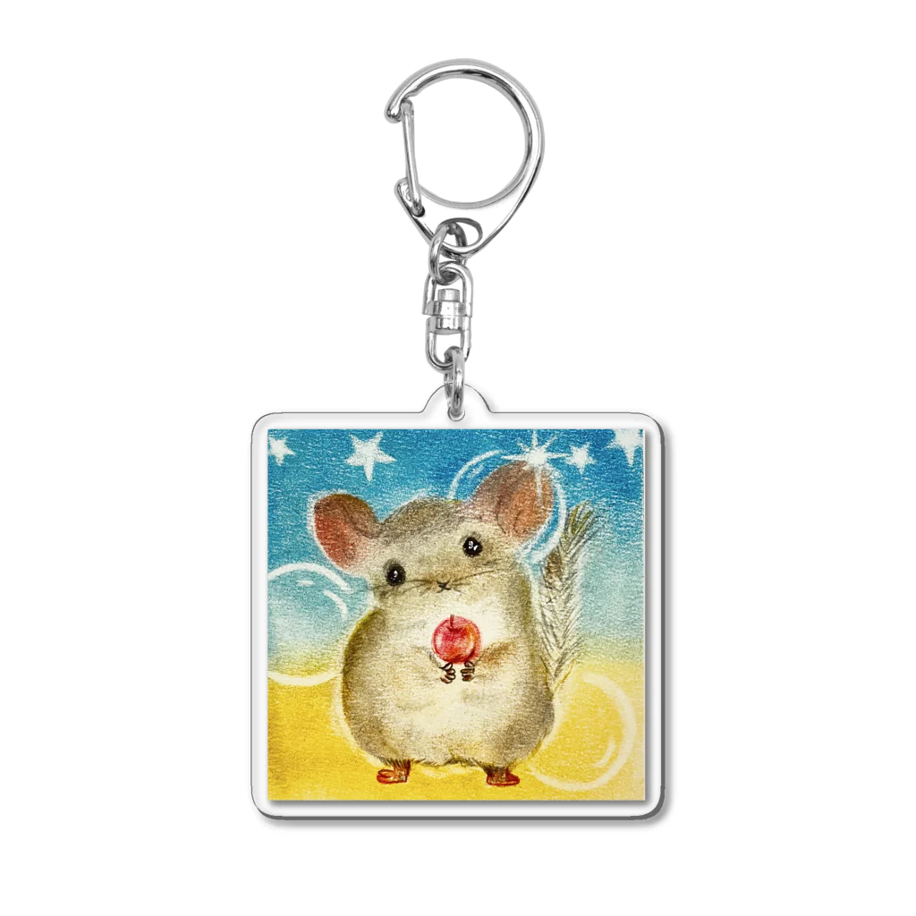 kibinojyoのチンチラ黍之丞パステル調バージョン Acrylic Key Chain