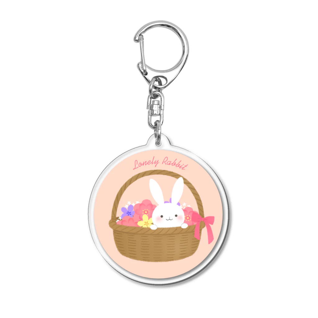 白うさぎの丸型アクキー / おがわゆきこ ( yukioga_i )の