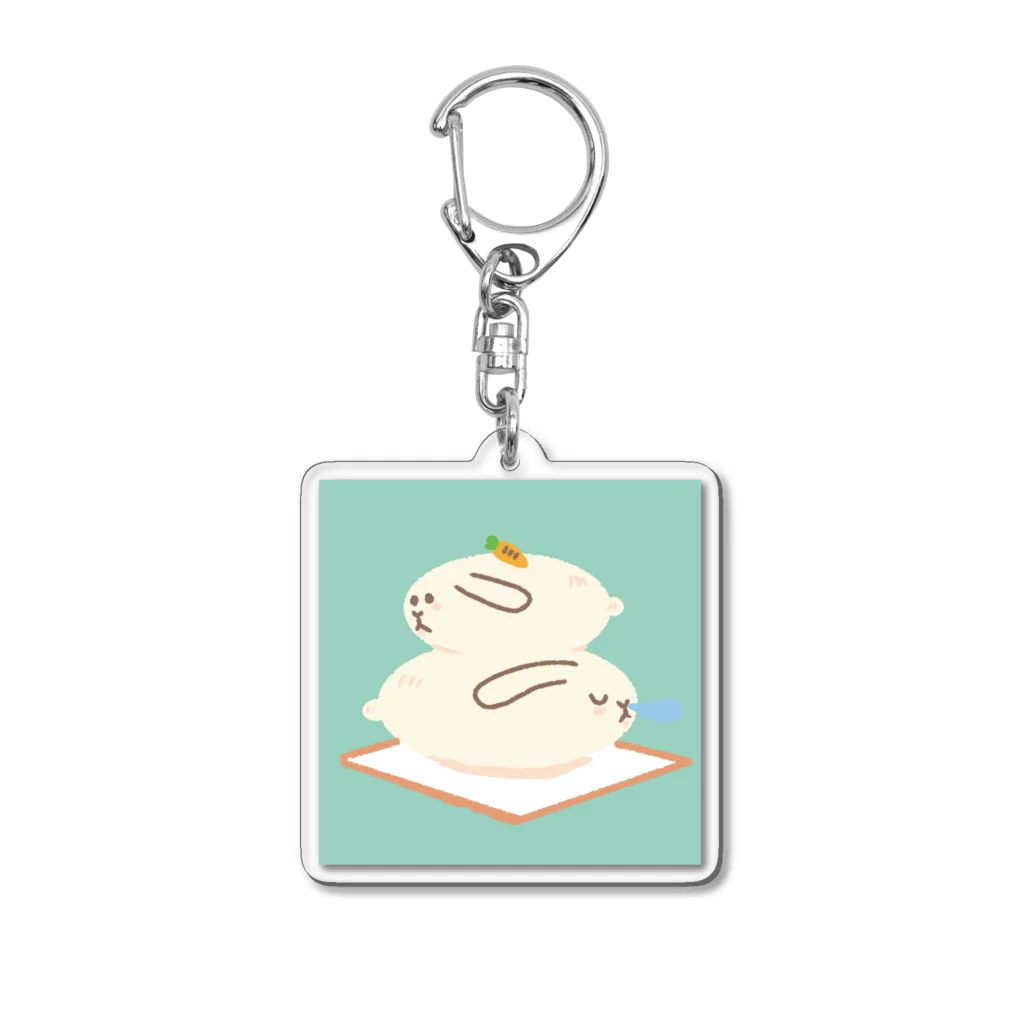 すげこのかがみもち(うさぎ) Acrylic Key Chain