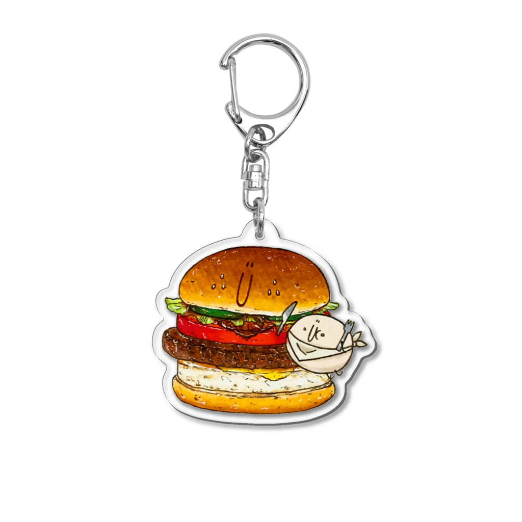 アイスのにこまるハンバーガー Acrylic Key Chain