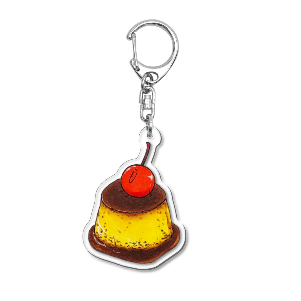 アイスのにこまるプリン Acrylic Key Chain