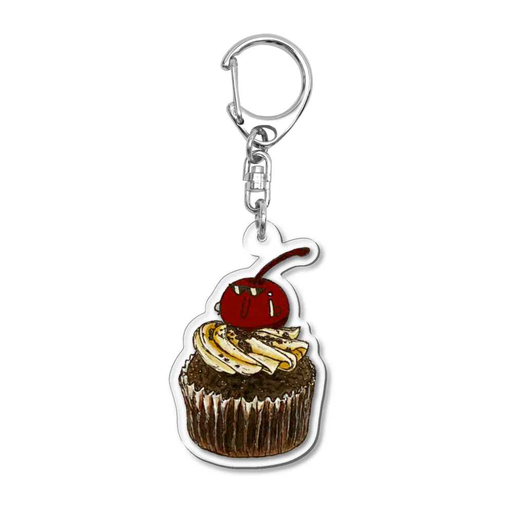 アイスのにこまるチョコカップケーキ Acrylic Key Chain