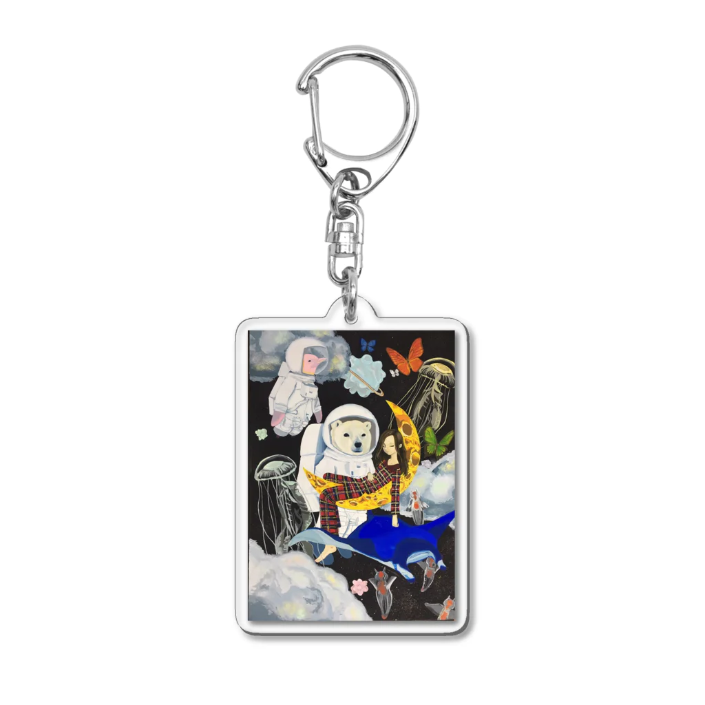 アクリルガッシュの奴隷の夜間飛行 Acrylic Key Chain