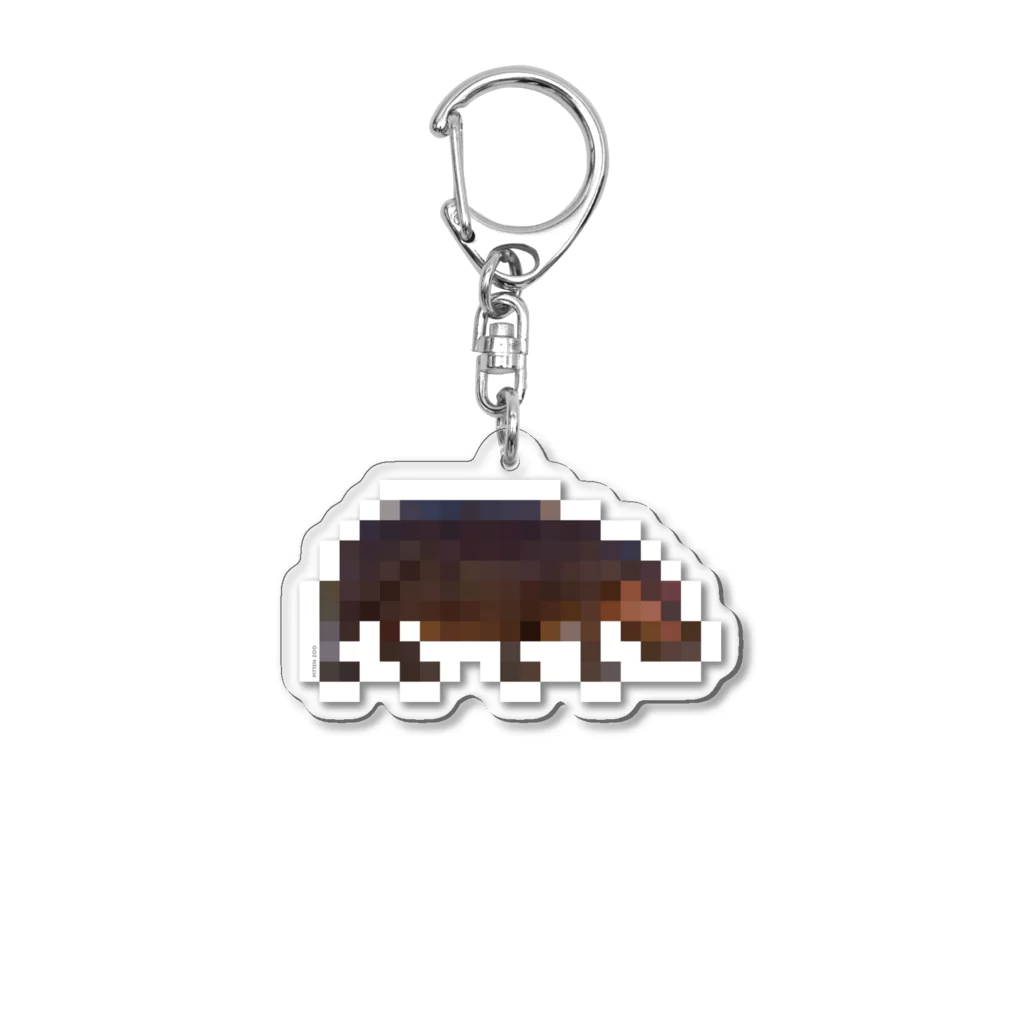 PITTEN PRODUCTSのPIXEL_ANIMAL_08(HIPPO) アクリルキーホルダー