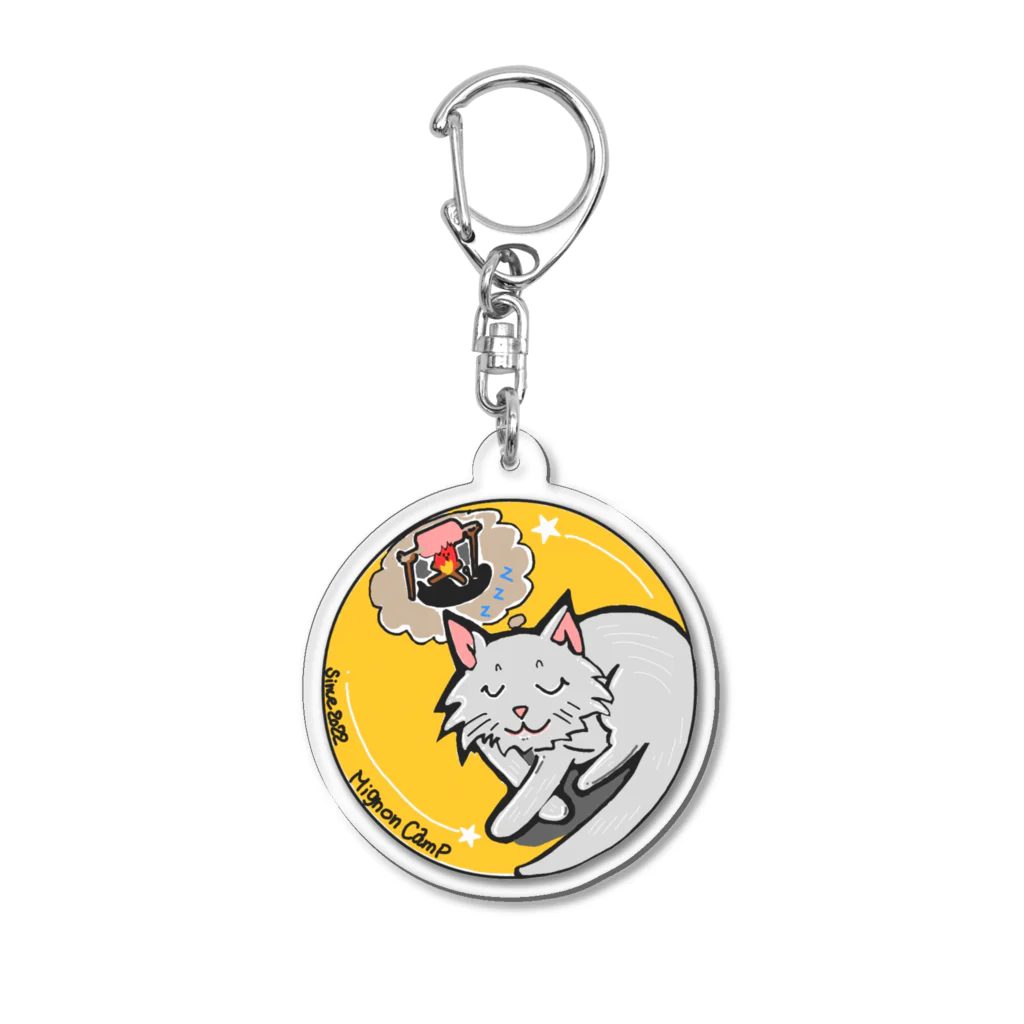 Mignon Camp しょっぷのミニョン キャンプ あくりるきーほるだぁ Acrylic Key Chain