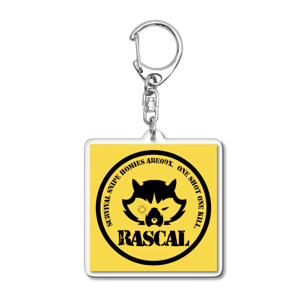 RASCALのラスカルくんキーホルダー(黄) Acrylic Key Chain