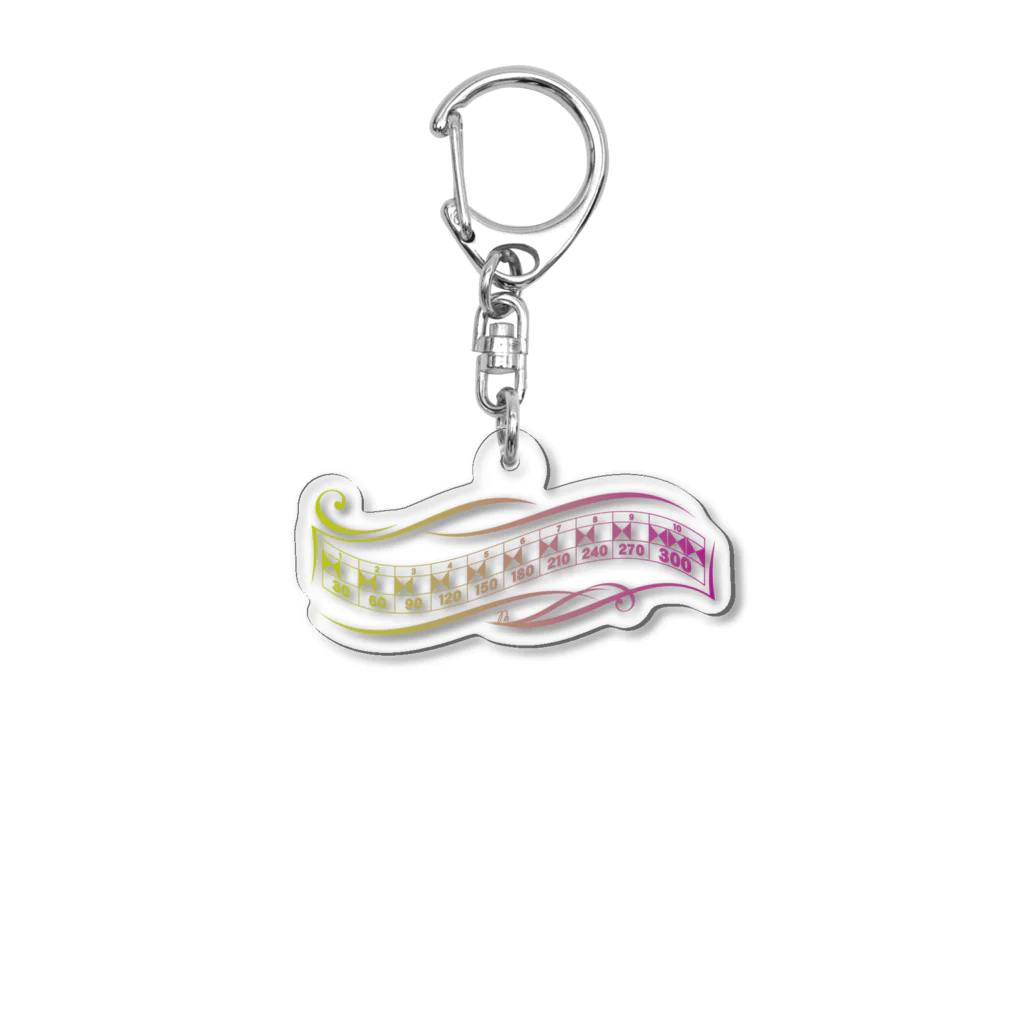 みりぷろ　のボウリング「パーフェクトスコア300」グラデーション Acrylic Key Chain