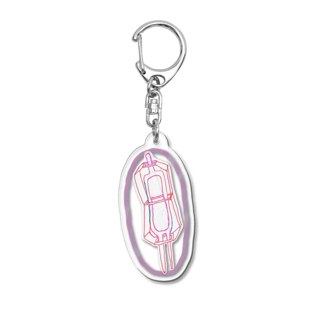 mnkbyshのハイウエストワンピ(ドローイング0010) カラー01 Acrylic Key Chain