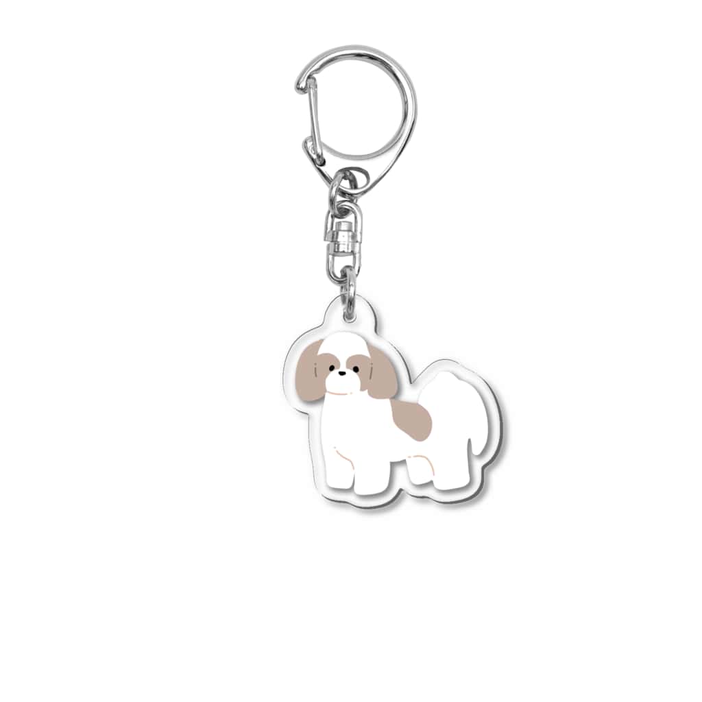 Kotetsu diary(SUZURI店)のゆるゆるシーズー Acrylic Key Chain