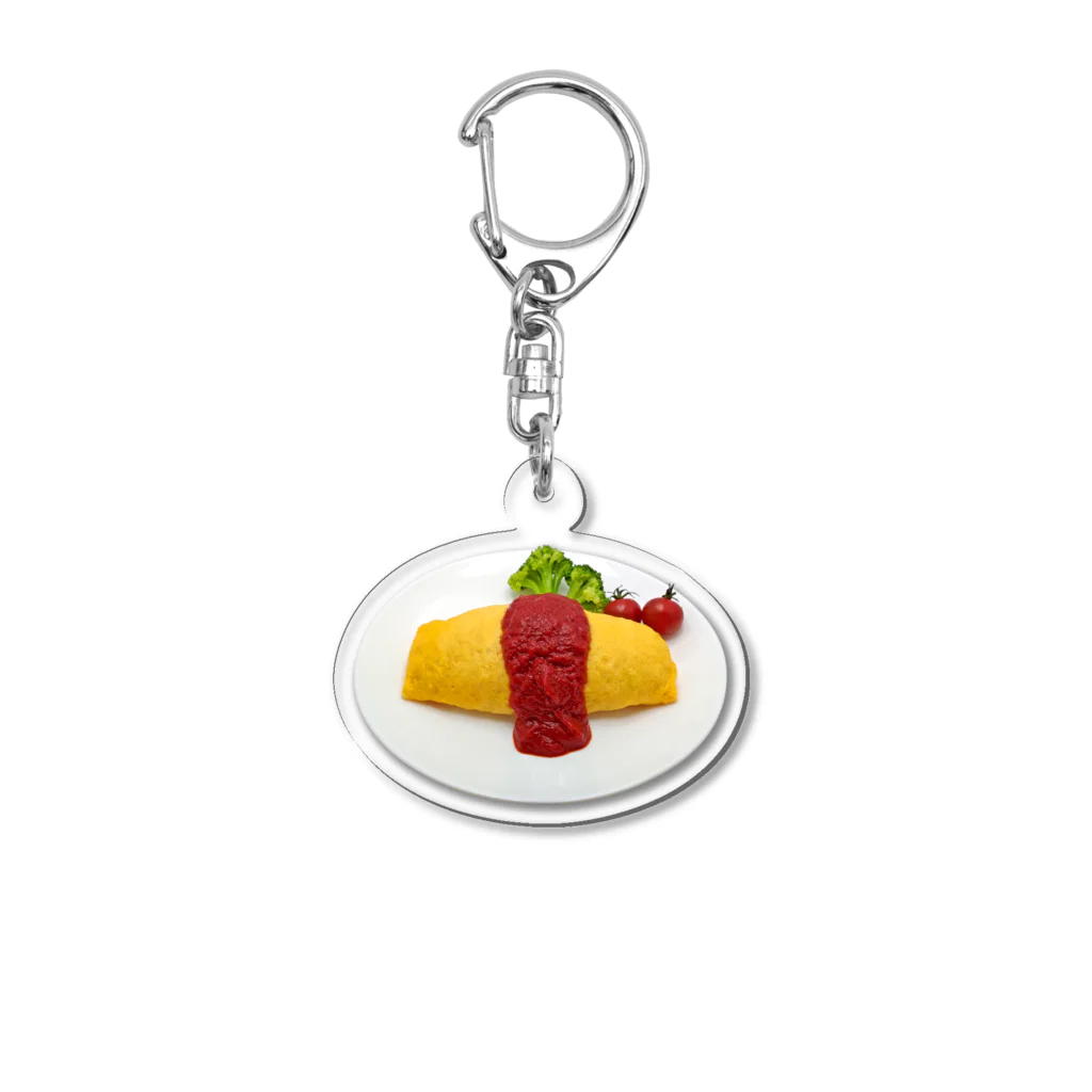 メシテロタイプ（飯テロTシャツブランド）のオムライス Acrylic Key Chain