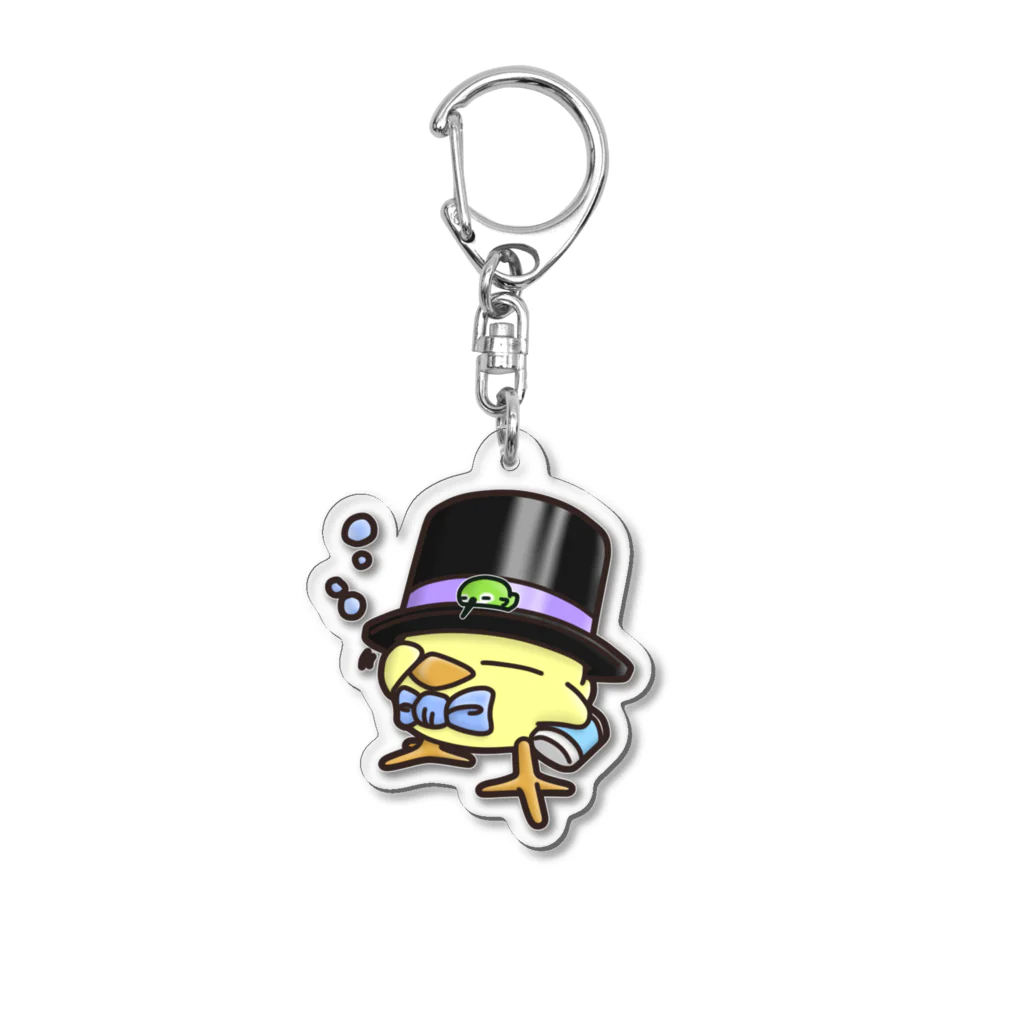 ひよこ男爵とまだむにゃんのおねむ男爵 Acrylic Key Chain