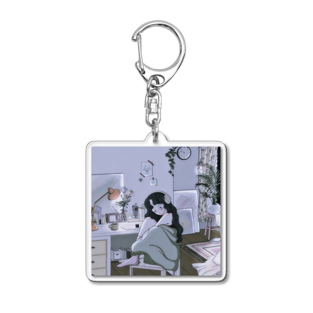 01-の見ないで...ちゃん Acrylic Key Chain