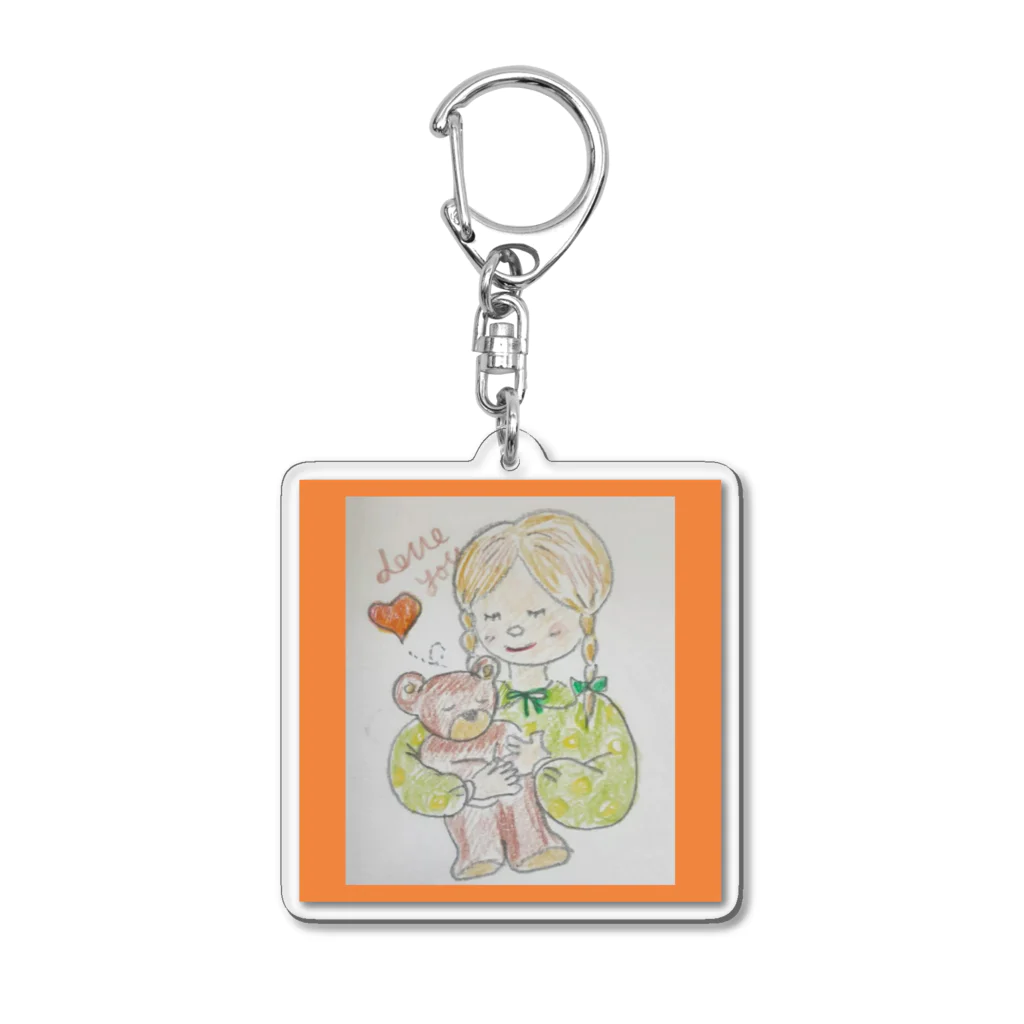 ショップAyanakko🧸のわたしのくまさん Acrylic Key Chain