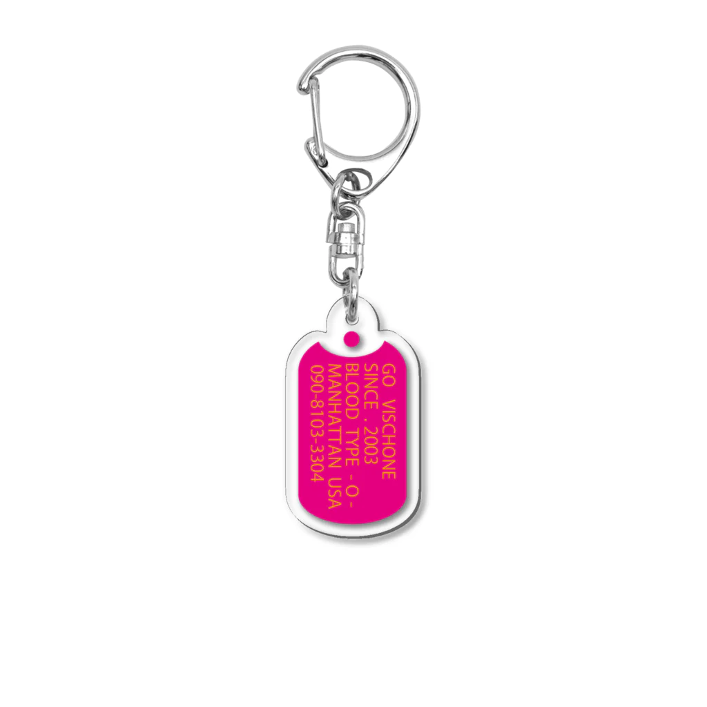 GO VISCHONUのドッグタグ　ピンク Acrylic Key Chain