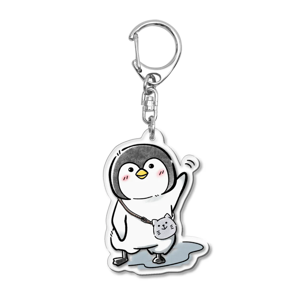 ぽとすたんぷの#ネコになりたいペンギン Acrylic Key Chain