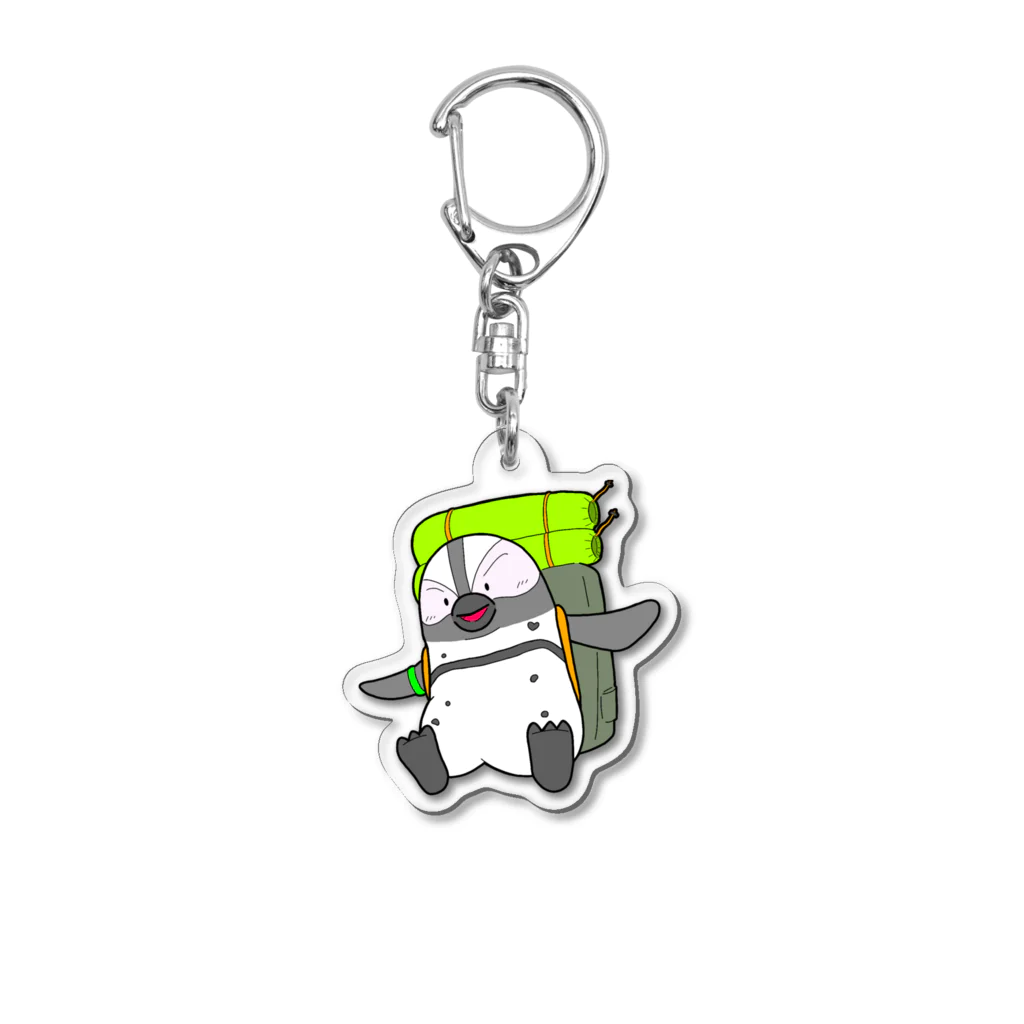 村のペンギンSHOPのキャンプペンギングッズ Acrylic Key Chain